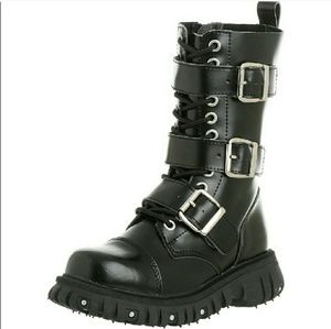T.U.K buckled combat boots